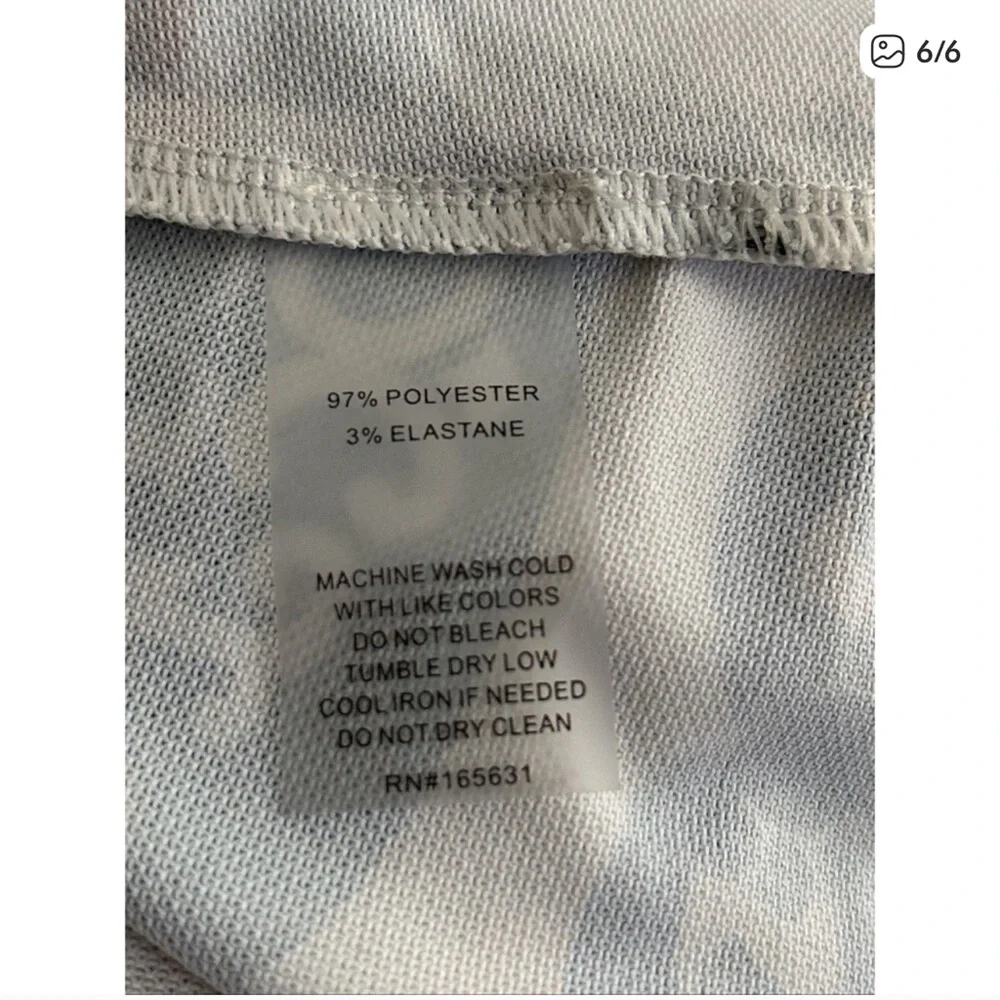 Johnny Was XL Tango Active Pique Polo V Neck sleeveless top - Picture 6 of 6